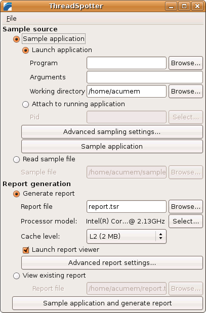 Overview of the GUI