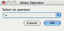 Selecting an operator